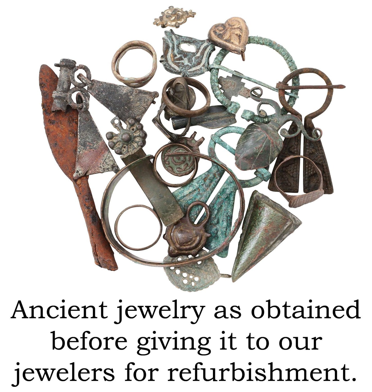 ROMAN/MEDIEVAL KEY RING, 4TH-8TH CENTURY AD SIZE 4 1/2 - Picardi Jewelry