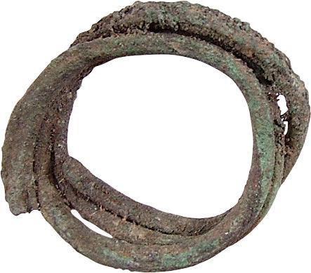VIKING COIL RING, C.850-1050 AD, SIZE 1-2 - Picardi Jewelry