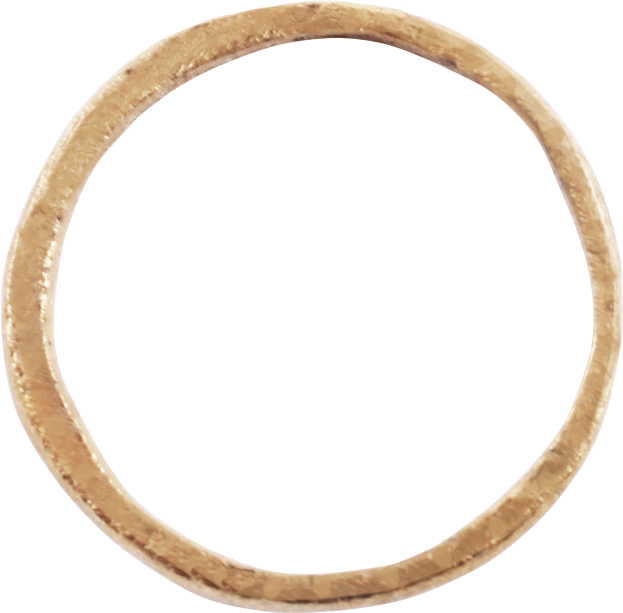 VIKING GILT BRONZE HAIR OR BEARD RING, C.866-1067 AD - Picardi Jewelry