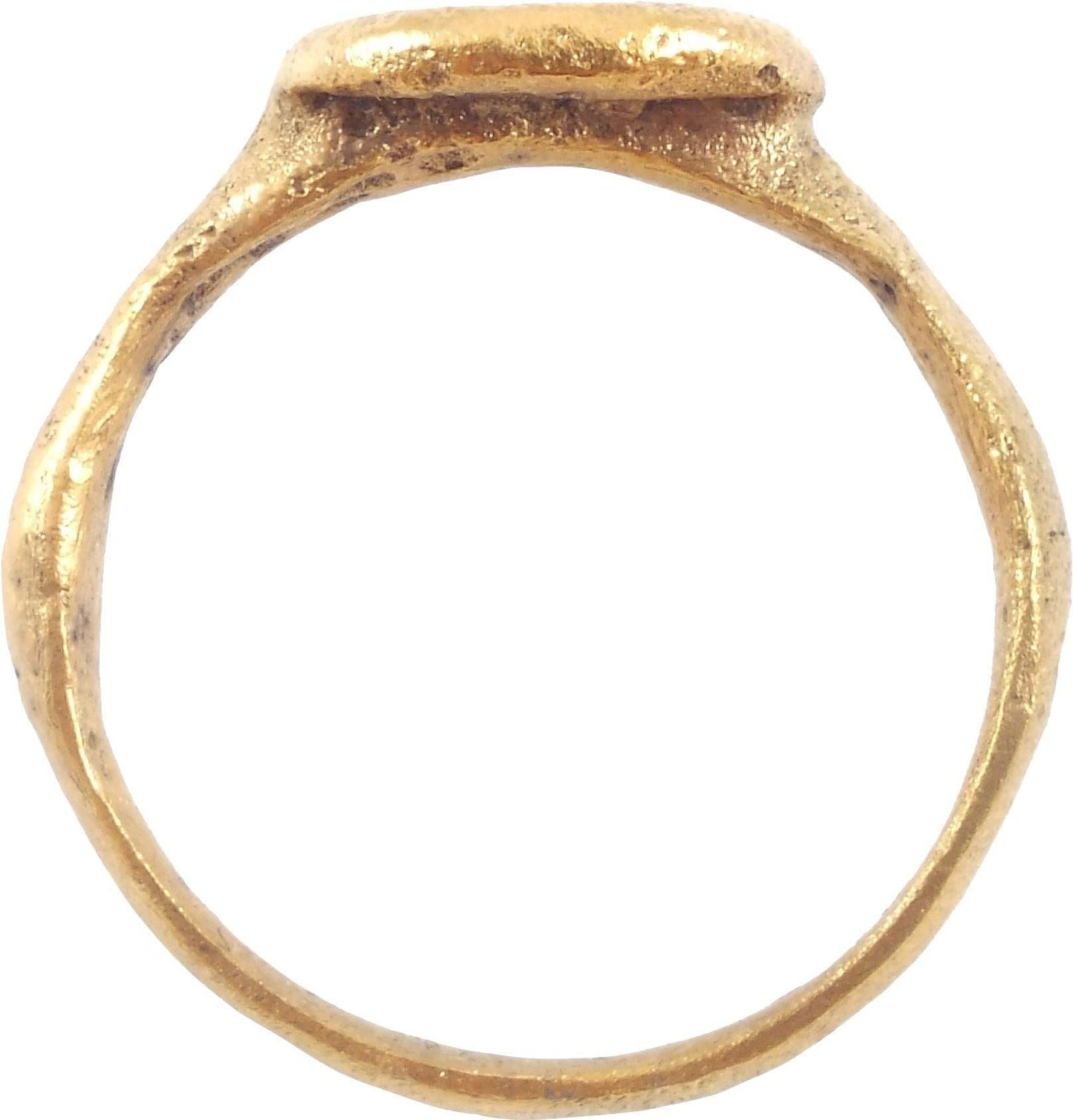 VIKING GILT HEART RING C.900-1050 AD SIZE 10 ½ - Picardi Jewelry