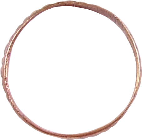 RARE REEDED VIKING WEDDING RING, SIZE 8 ¾ - Fagan Arms