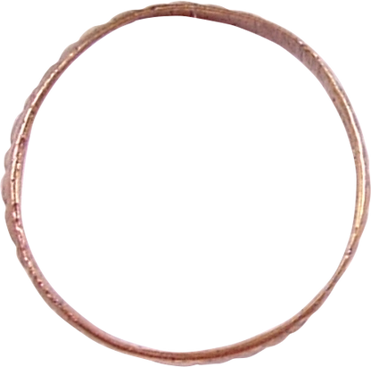 RARE REEDED VIKING WEDDING RING, SIZE 8 ¾ - Fagan Arms