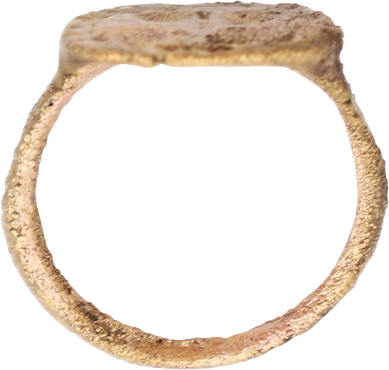 ROMAN/BYZANTINE CHRISTENING OR BAPTISM RING, C. 2ND-6TH CENTURY AD, SIZE ½ - Royalty Rings