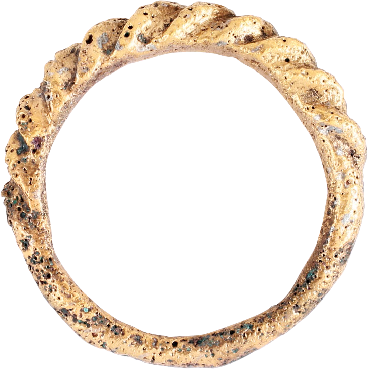 VIKING ROPED OR TWIST WEDDING RING, 866-1067 AD, SIZE 8 ¾ - Royalty Rings
