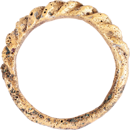 VIKING ROPED OR TWIST WEDDING RING, 866-1067 AD, SIZE 8 ¾ - Royalty Rings