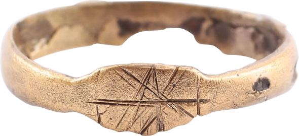 MEDIEVAL CHRISTIAN RING 6TH-9TH CENTURY AD, SIZE 6 3/4 - Royalty Rings