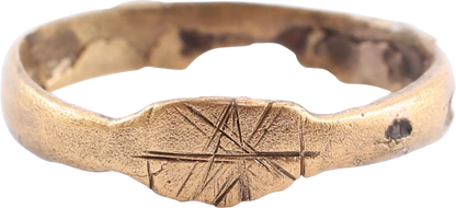 MEDIEVAL CHRISTIAN RING 6TH-9TH CENTURY AD, SIZE 6 3/4 - Royalty Rings