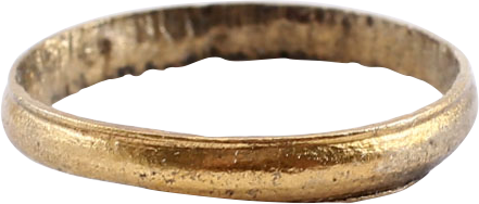 VIKING GILT BRONZE HAIR OR BEARD RING, C.866-1067 AD - Picardi Jewelry