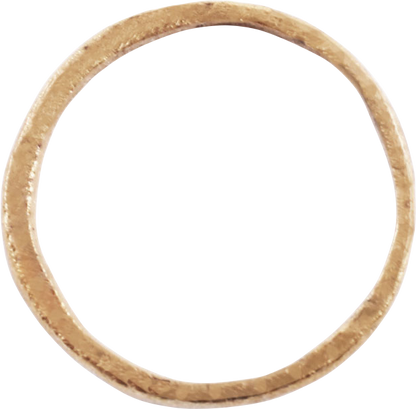 VIKING GILT BRONZE HAIR OR BEARD RING, C.866-1067 AD - Picardi Jewelry