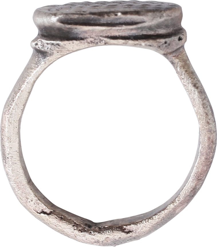 MEDIEVAL EUROPEAN SILVERED RING, 7th-12th CENTURY AD, SIZE 2 1/4 - Royalty Rings