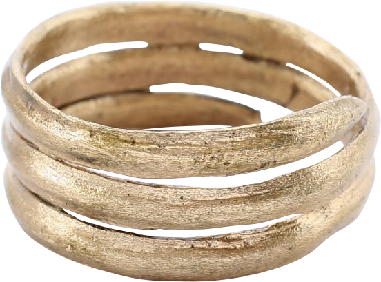 ANCIENT VIKING COIL RING C.850-1050 AD SIZE 10 ¼ - Royalty Rings