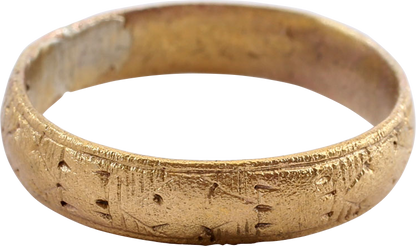 EUROPEAN WEDDING RING C.1400-60 SIZE 8 ¾ - Royalty Rings