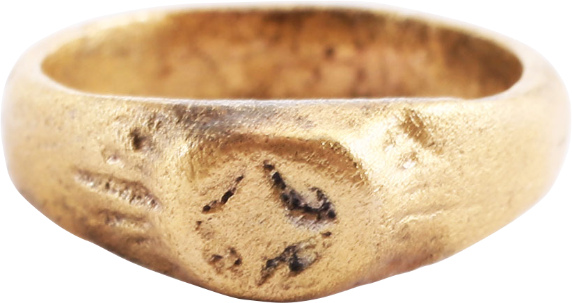 MEDIEVAL CHRISTIAN RING C.5TH-9TH CENTURY AD, SIZE 3 - Royalty Rings