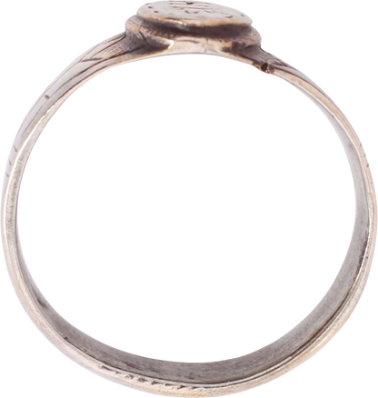 LATE MEDIEVAL MAN'S SILVER FASHION RING, SIZE 11 ¼ - Fagan Arms
