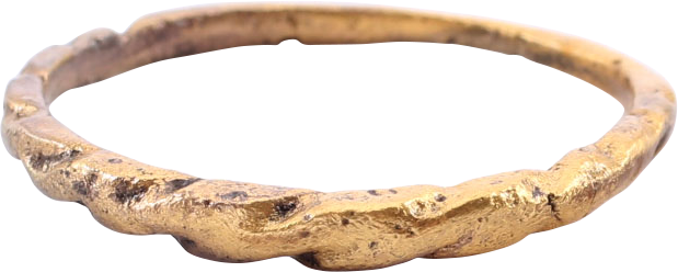 FINE VIKING WARRIOR’S TWISTED OR ROPED RING, 850-1050 AD, SIZE 10 3/4