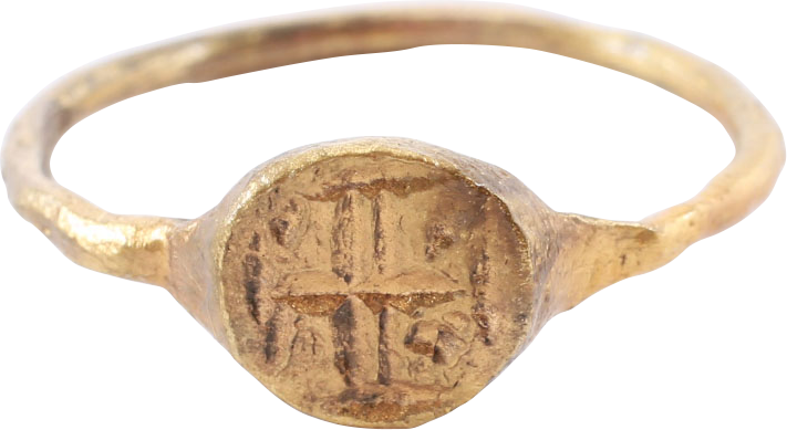 MEDIEVAL EUROPEAN CHRISTIAN RING 9TH-11TH CENTURY SIZE 9 1/2 - Royalty Rings