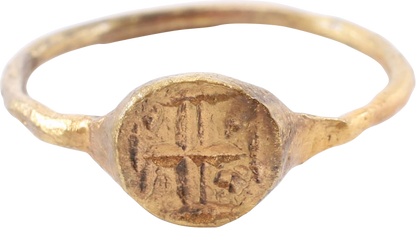 MEDIEVAL EUROPEAN CHRISTIAN RING 9TH-11TH CENTURY SIZE 9 1/2 - Royalty Rings
