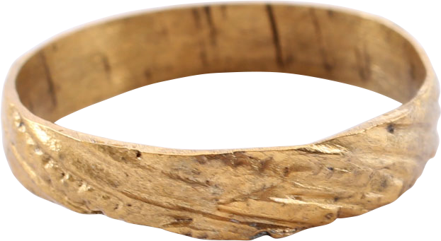 MEDIEVAL EUROPEAN WEDDING RING, 15TH CENTURY, SIZE 9 ¼ - Royalty Rings