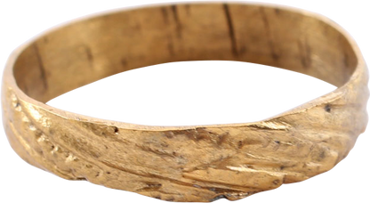 MEDIEVAL EUROPEAN WEDDING RING, 15TH CENTURY, SIZE 9 ¼ - Royalty Rings