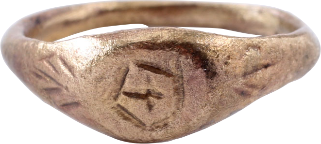 MEDIEVAL CHRISTIAN RING, 5TH-8TH CENTURY, SIZE 5 ½ - Fagan Arms