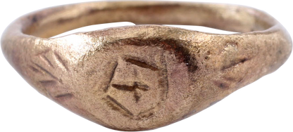 MEDIEVAL CHRISTIAN RING, 5TH-8TH CENTURY, SIZE 5 ½ - Fagan Arms