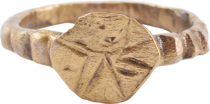 MEDIEVAL EUROPEAN CHRISTIAN RING, SIZE 3 ½ - Royalty Rings