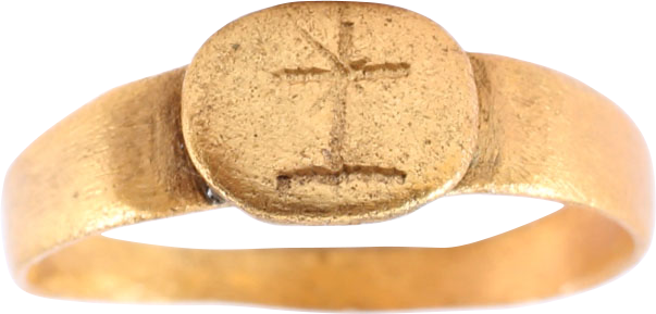 LATE MEDIEVAL CHRISTIAN RING, 15th-16th CENTURY, SIZE 7 3/4 - Royalty Rings