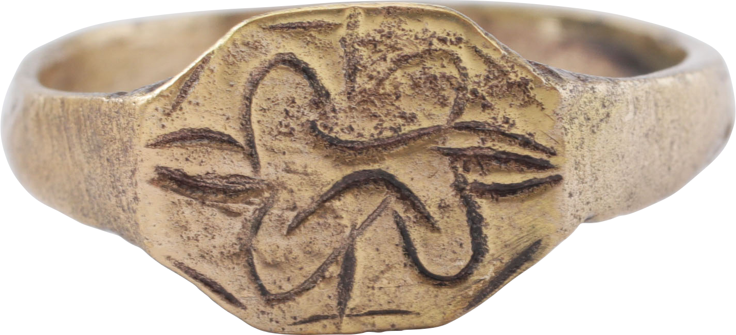 MEDIEVAL EUROPEAN RING 10TH-13TH CENTURY AD, SIZE 12 - Fagan Arms