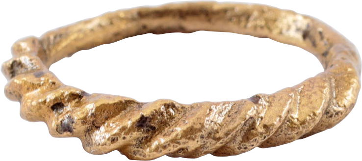 FINE VIKING WARRIOR’S TWISTED OR ROPED RING, 850-1050AD, SIZE 8 - Fagan Arms