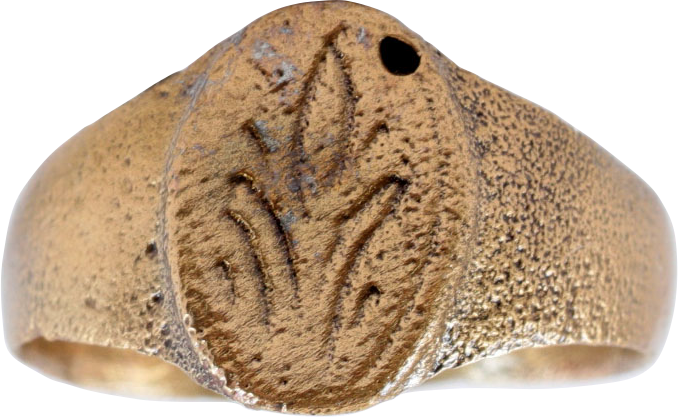 LATE MEDIEVAL WOMAN'S FASHION RING, SIZE 5 ¼+ - Fagan Arms