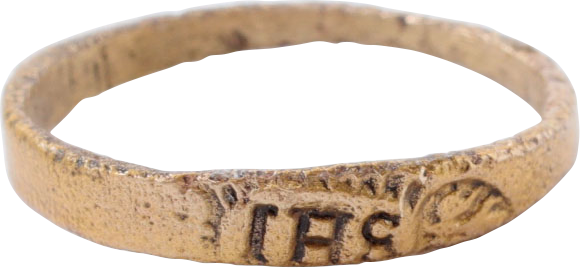 MEDIEVAL EUROPEAN CHRISTIAN RING 9TH-10TH CENTURY AD, SIZE 4 ¾ - Royalty Rings