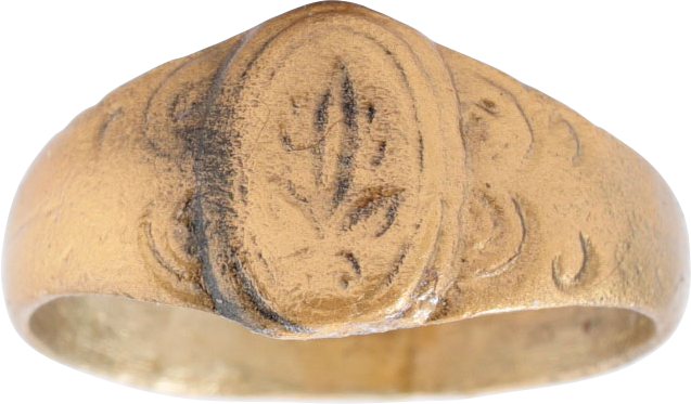 LATE MEDIEVAL WOMAN'S FASHION RING, SIZE 9 ½ - Royalty Rings