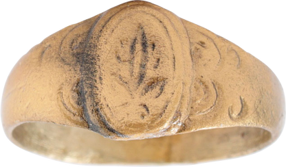 LATE MEDIEVAL WOMAN'S FASHION RING, SIZE 9 ½ - Royalty Rings