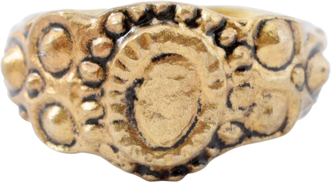 EUROPEAN BETROTHAL RING 16TH-17TH CENTURY SIZE 4 - Royalty Rings