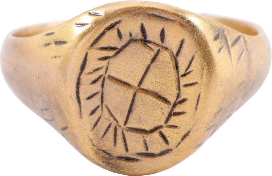 MEDIEVAL CHRISTIAN RING, 9TH-12TH CENTURY AD, SIZE 8 ¾ - Royalty Rings