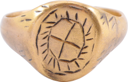 MEDIEVAL CHRISTIAN RING, 9TH-12TH CENTURY AD, SIZE 8 ¾ - Royalty Rings