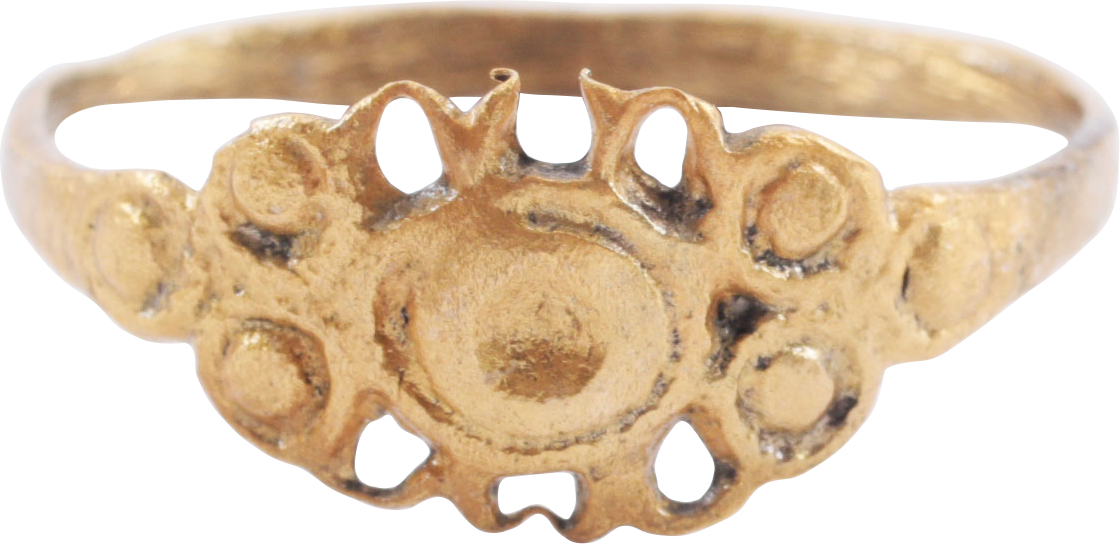 FINE EUROPEAN BETROTHAL RING, 9th-12th CENT JEWELRY, SIZE 9 3/4 - Royalty Rings