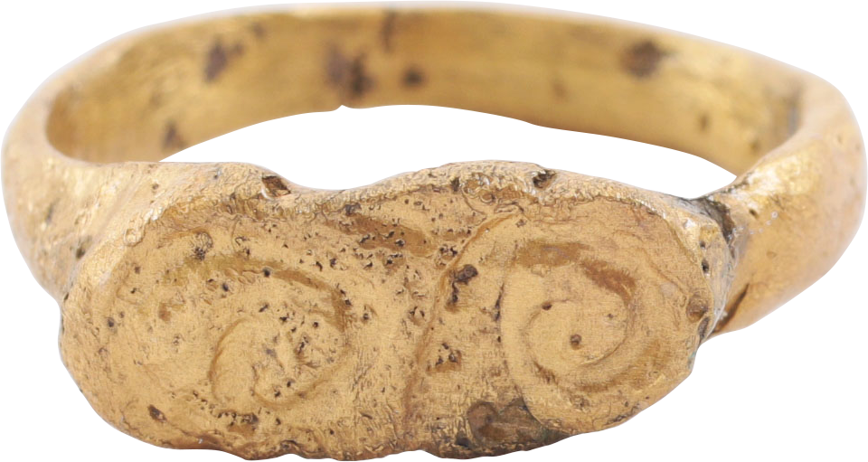 ROMAN EVIL EYE MYSTICAL RING, 1ST-3RD CENTURY AD, SIZE 6 1/2