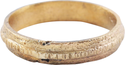 RARE VARIATION VIKING WEDDING RING C.850-1050 AD, SIZE 4 - Royalty Rings