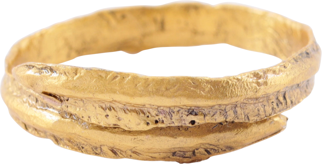 FINE VIKING COIL RING, C.850-1050 AD, SIZE 10 - Royalty Rings