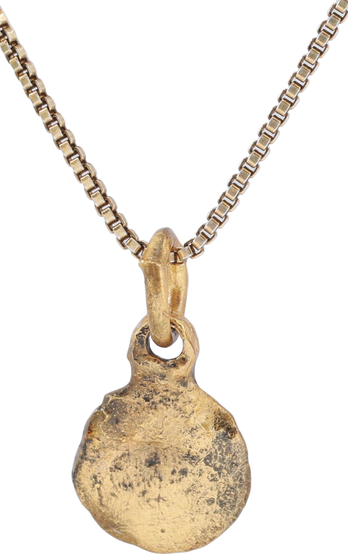 MEDIEVAL CHRISTIAN WHEEL OF FORTUNE AMULET NECKLACE, 6th-10th CENTURY AD - Picardi Jewelry