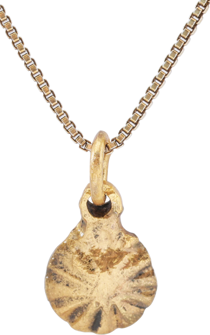 MEDIEVAL CHRISTIAN WHEEL OF FORTUNE AMULET NECKLACE, 6th-10th CENTURY AD - Picardi Jewelry