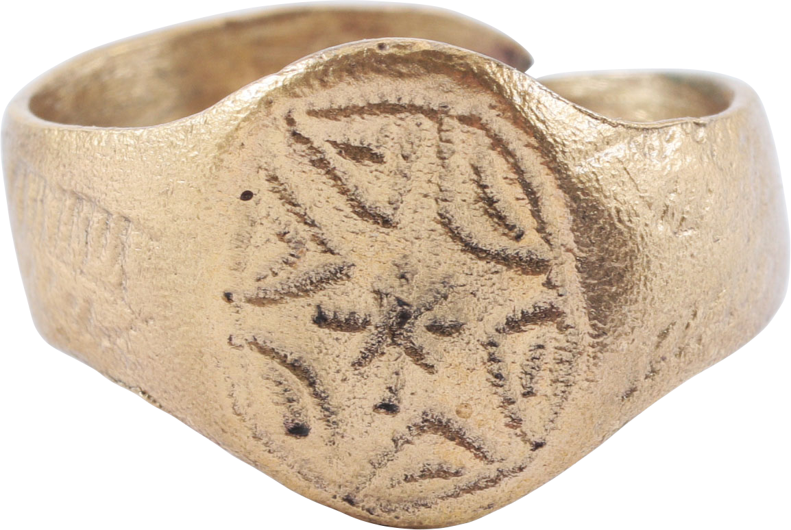 MEDIEVAL MYSTIC RING, 12th-14th CENTURY, SIZE 10 - Royalty Rings