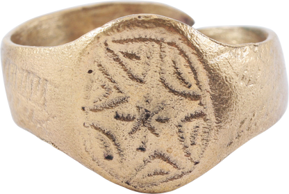 MEDIEVAL MYSTIC RING, 12th-14th CENTURY, SIZE 10 - Royalty Rings