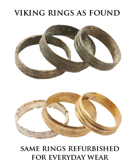 RARE VARIATION VIKING WEDDING RING, 10TH-11TH CENTURY AD, SIZE 9 - Royalty Rings