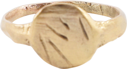 ROMAN SIGNET RING, 100-450AD, SIZE 7 ¾ - Fagan Arms