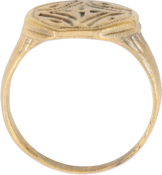 EARLY EUROPEAN CHRISTIAN RING, 5th-9th CENTURY AD, SIZE 7 - Royalty Rings