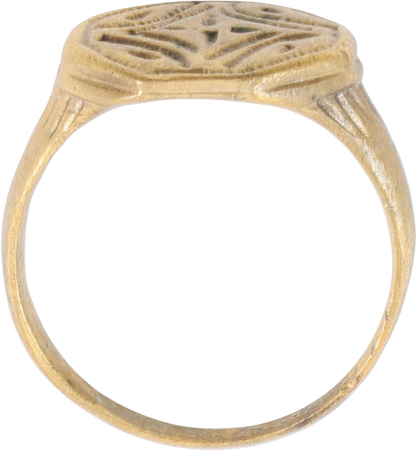 EARLY EUROPEAN CHRISTIAN RING, 5th-9th CENTURY AD, SIZE 7 - Royalty Rings