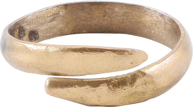 ANCIENT VIKING COIL RING, C.850-1050 AD, SIZE 9 ¼