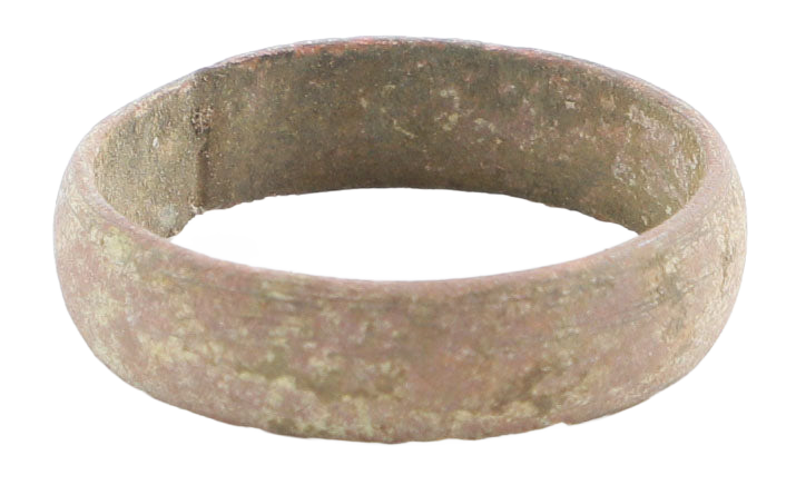 VIKING WARRIOR’S WEDDING RING AS FOUND, 900-1050 AD, SIZE 8 1/2